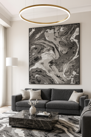 COVOARE DUPA DIMENSIUNI - Covor modern, simplist gri bej, model Onyx