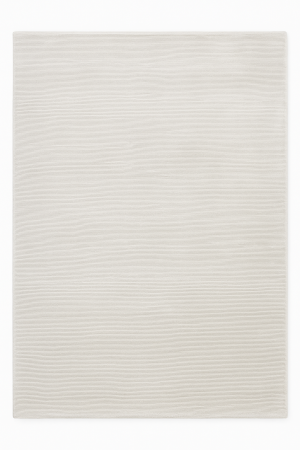 Covor modern simplist alb crem, model linii [1]