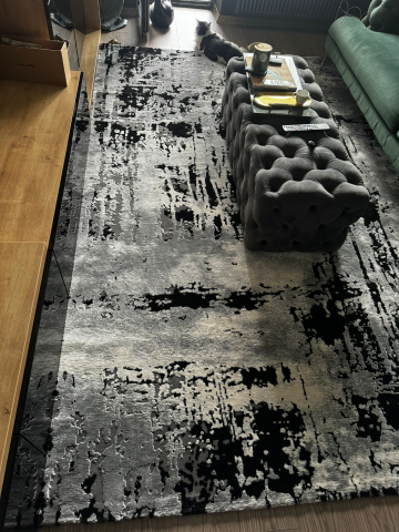 Covoare 300/400 - Covor premium modern, gri negru