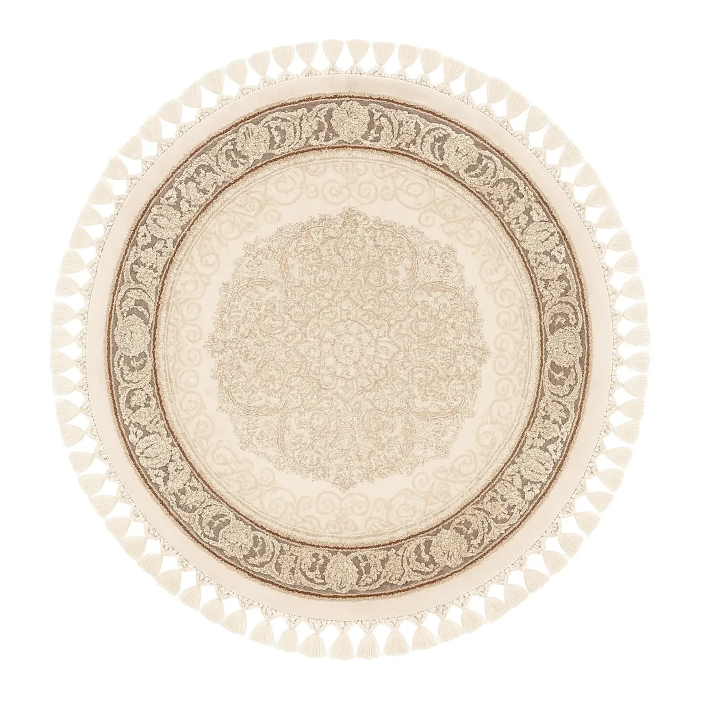 Produse noi - Covor rotund deosebit cu franjuri EMY 6979