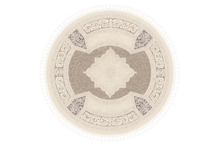 Carpete 50/80 - Covor rotund deosebit cu franjuri ROMBO