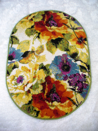 Covoare in relief - Covor modern multicolor flori