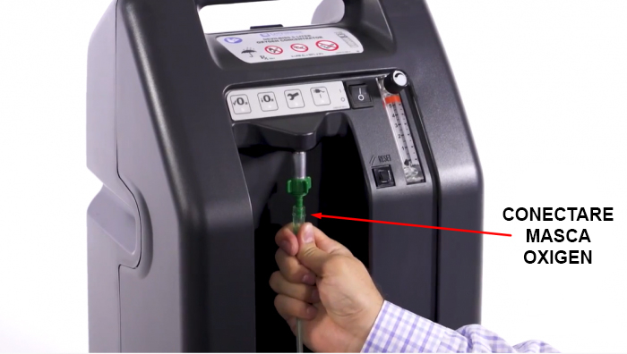 Кислородна маска, за възрастни, 2,1 м, висока концентрация, бутилка, без клапан [2]