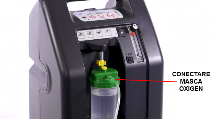 Кислородна маска, за възрастни, 2,1 м, висока концентрация, бутилка, един клапан [6]