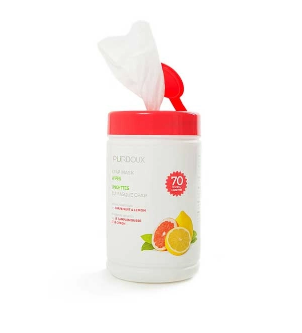 Мокри кърпички за CPAP маска Purdoux Грейпфрут & Лимон (70 бр) [2]