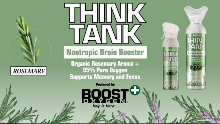 Инхалаторен спрей, концентрация на кислород 95%, Розмарин - Boost Oxygen [3]