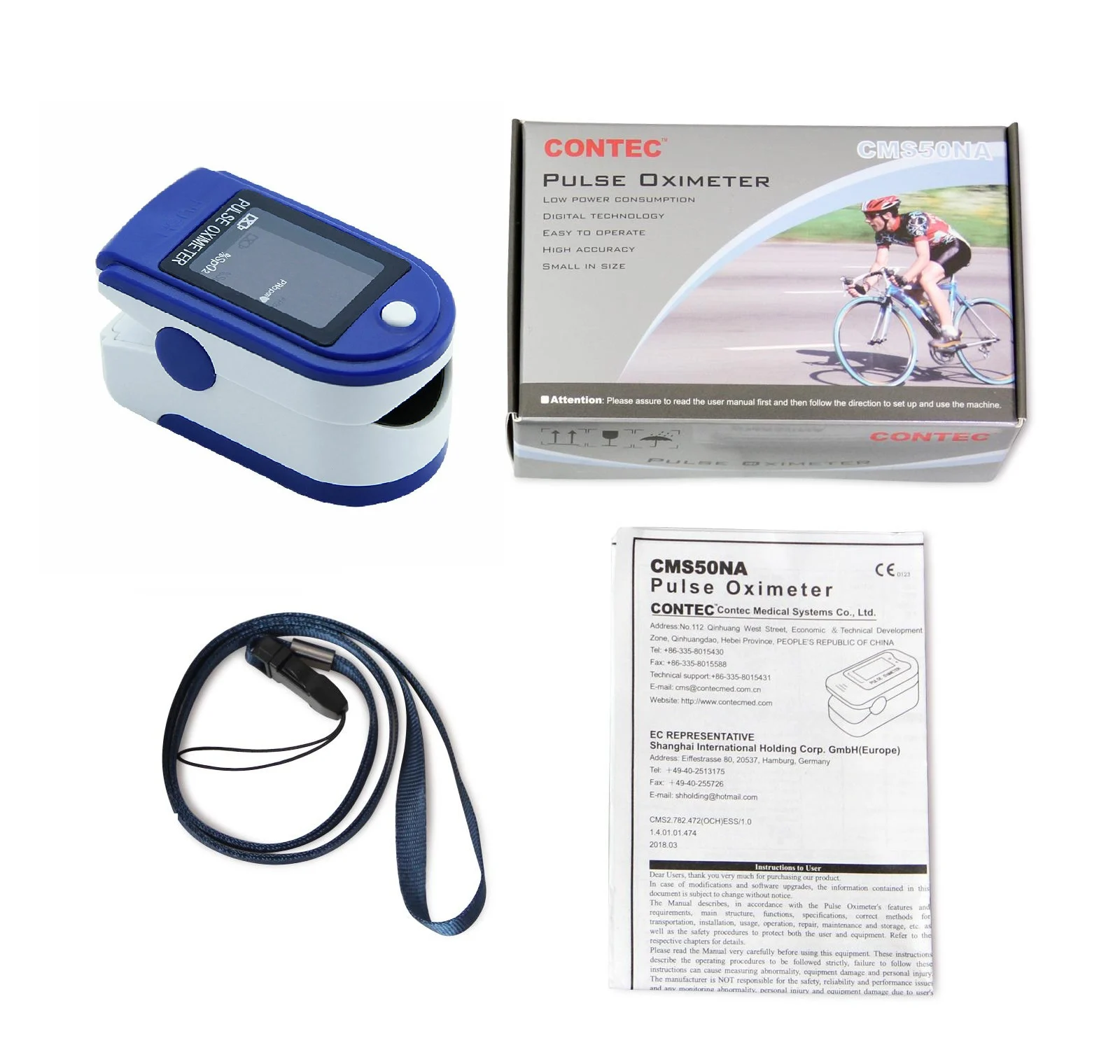 Пулсоксиметър Contec CMS50DL, с LED дисплей [6]