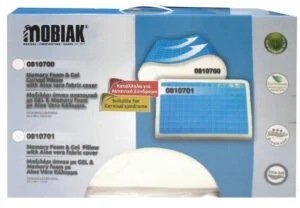 Анатомична възглавница с мемори пяна и гел, калъфка алое вера, 60x40x10/12cm [1]