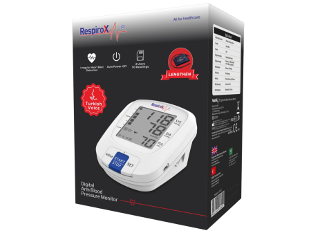 Апарат за кръвно налягане за горната част на ръката Respirox AXD-808-B, захранван с батерии [3]