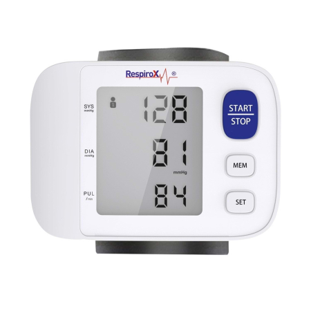 Интелигентни устройства за наблюдение на съня или приспособления за мониторинг на здраветo - Апарат за кръвно налягане за китка с батерии Respirox JN-163EW Кръвно налягане
