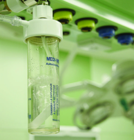 Barbotor - Болничен овлажнител, автоклавируем, 9/16" UNF, 200 мл MEDIWET [2]