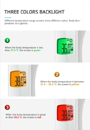 Безконтактен дигитален инфрачервен термометър с памет - LFR30B [2]