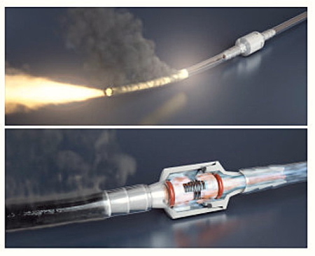 FireSafe конектор, еднопосочен клапан и противопожарна защита за кислородна канюла или маска [3]