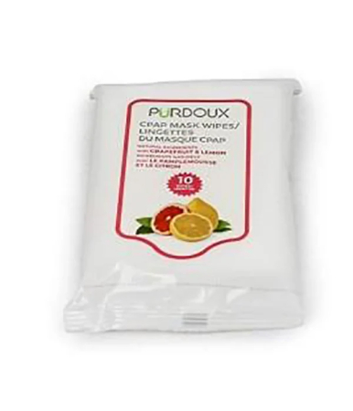 Кърпички за почистване на CPAP маски - Purdoux Грейпфрут и Лимон (опаковка от 10) [2]