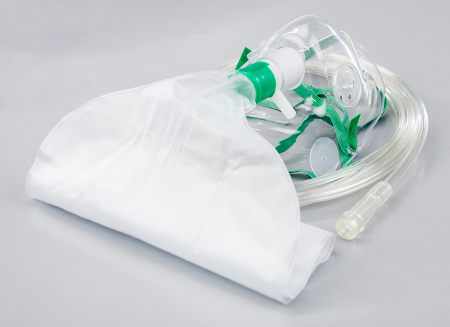 Кислородна маска, за възрастни, 2,1 м, висока концентрация, бутилка, 2 клапана - HUM [2]