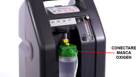 Кислородна маска, за възрастни, 2,1 м, висока концентрация, бутилка, без клапан [3]