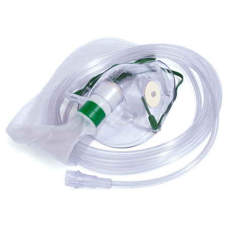 Кислородни маски - Кислородна маска, за възрастни, 2,1 м, висока концентрация, бутилка, един клапан