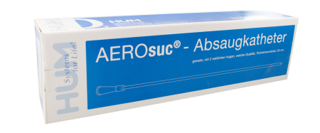 Аспиратори на секрети - Мека и стерилна аспирационна сонда, AEROsuc катетри, 53 см, 2 странични отвора