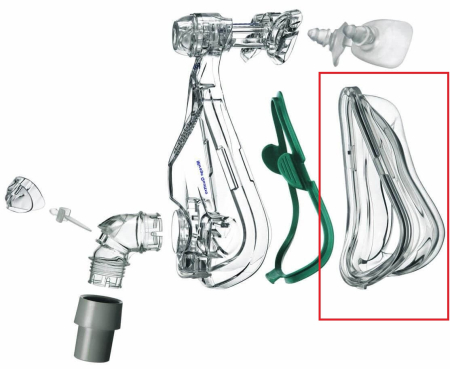 Силиконова възглавничка CPAP маска за цялото лице Mirage Quattro [1]