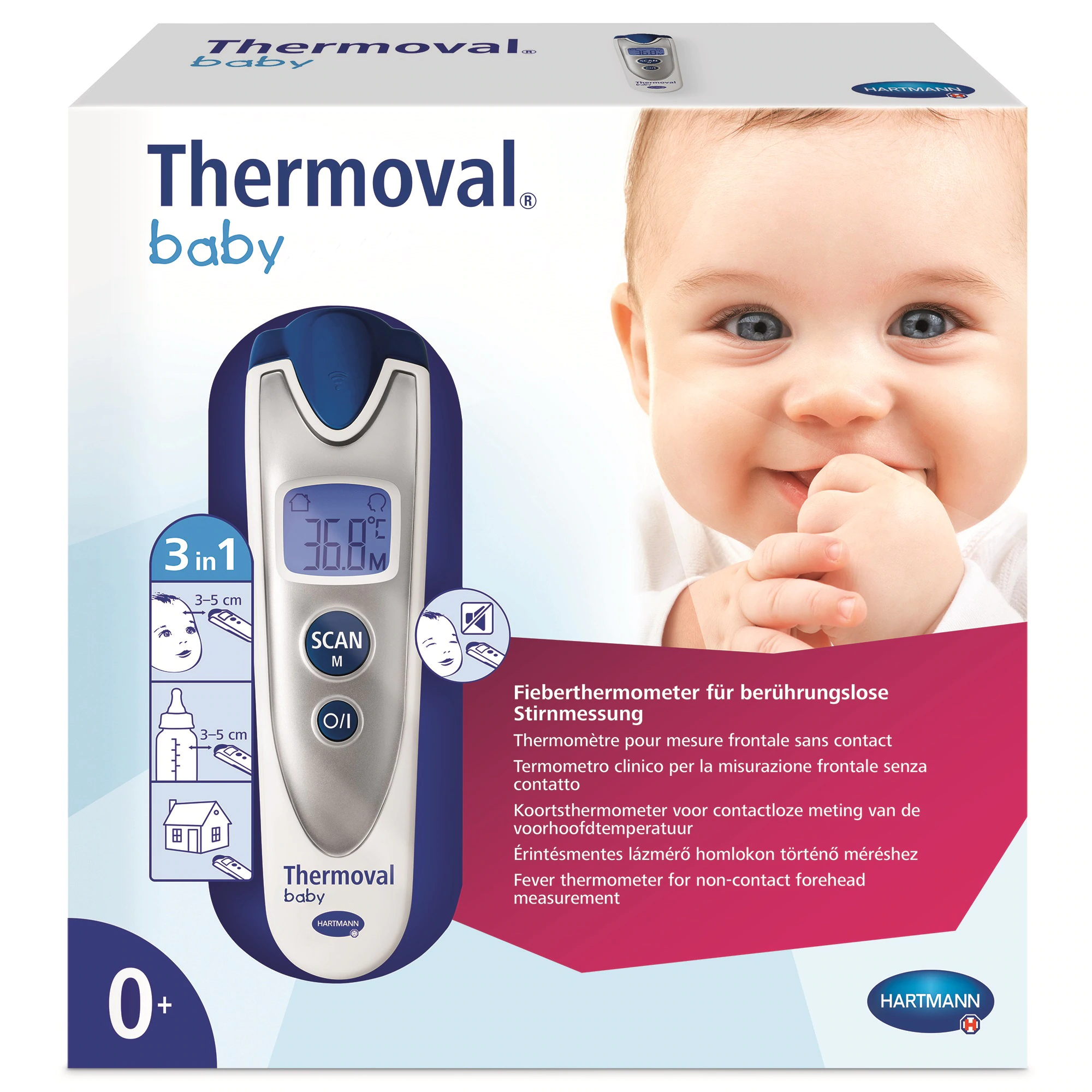 Инфрачервен термометър Hartmann, безконтактен - Thermoval Baby [1]