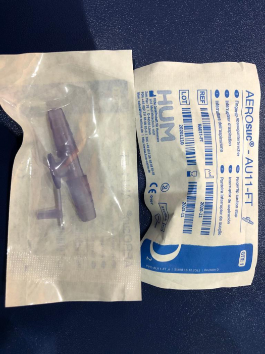 Conector conic aspirator secretii cu opritor (dop/ deget) - AEROsuc AU11-FT [3]