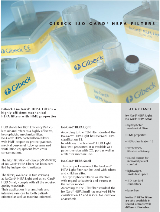 Filtru CPAP antibacterian si viral - Gibeck Iso-Gard HEPA Light, HEPA class 13 [3]