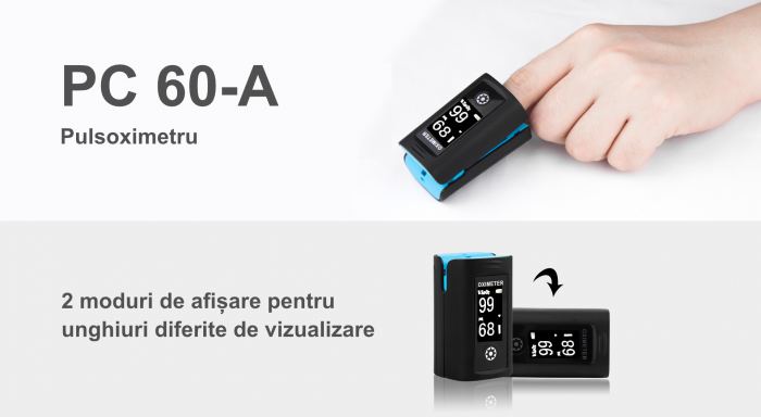Pulsoximetru de Deget PC-60A cu Display LCD | SpO2 și Puls [3]