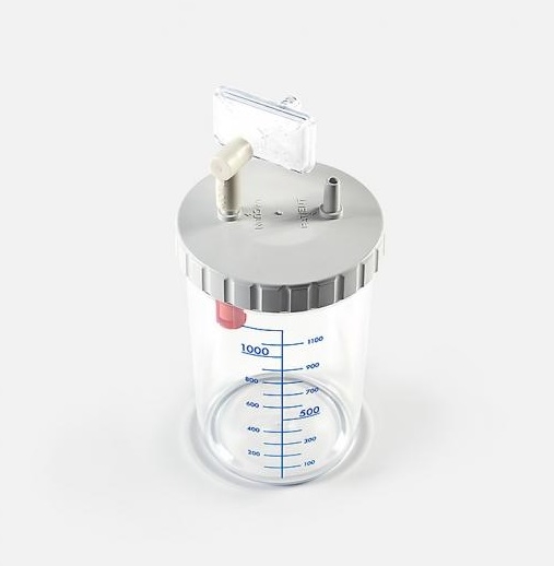 Pachet: Vas colector autoclavabil 1200 ml +Conector la 90° +Filtru bacterian - Vacuide QSU [1]