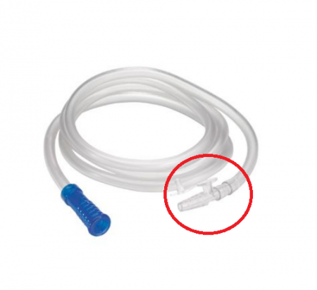 Conector conic aspirator secretii cu opritor (dop/ deget) - AEROsuc AU11-FT [3]