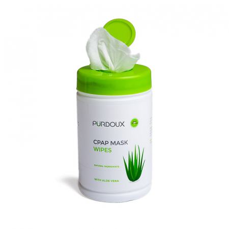 Servetele umede curatare masca CPAP - Purdoux Aloe Vera (Dispenser 70 buc) [1]