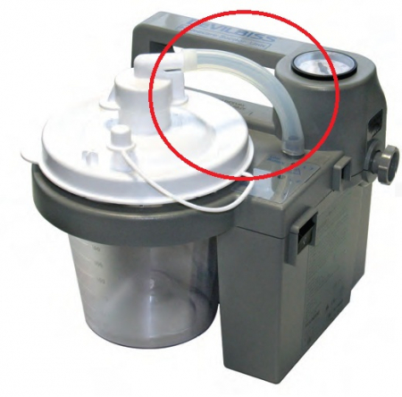 Furtun siliconic 11cm, Ø13mm - aspirator secretii VacuAide QSU [2]