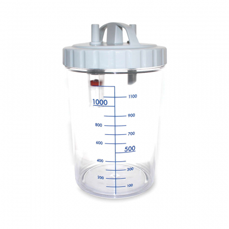 Pachet: Vas colector autoclavabil 1200 ml +Conector la 90° +Filtru bacterian - Vacuide QSU [2]