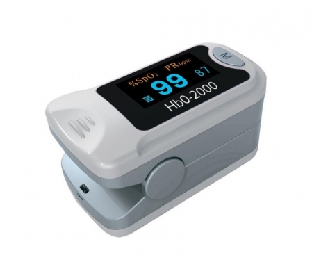 Monitorizare si diagnosticare - Pulsoximetru HbO-2000 (OLED display, SpO2, PR, PI & Plethysmogram, Pulse Bar)
