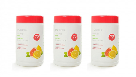 Accesorii CPAP - Servetele umede curatare masca CPAP - Purdoux Grapefruit & Lemon (Dispenser 70 buc)