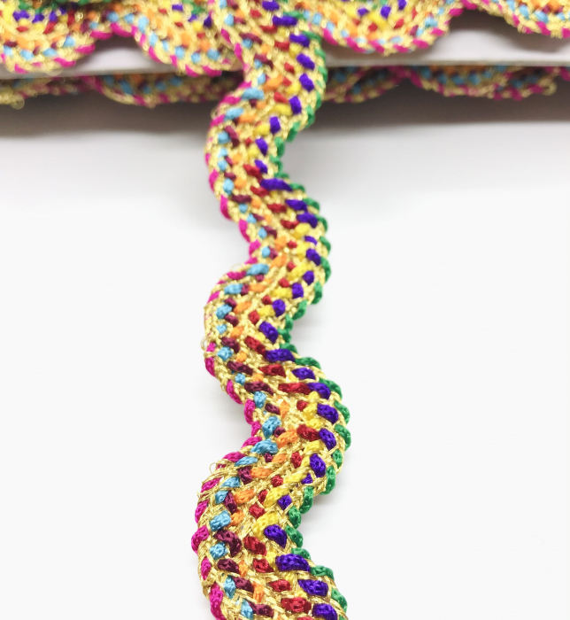Bandă colorată zig zag lurex [1]