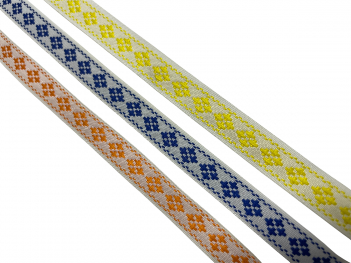 Bandă țesută motiv etnic 1.2cm [4]