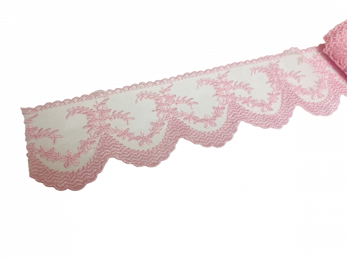 Dantela brodata pe tull 7 cm [2]