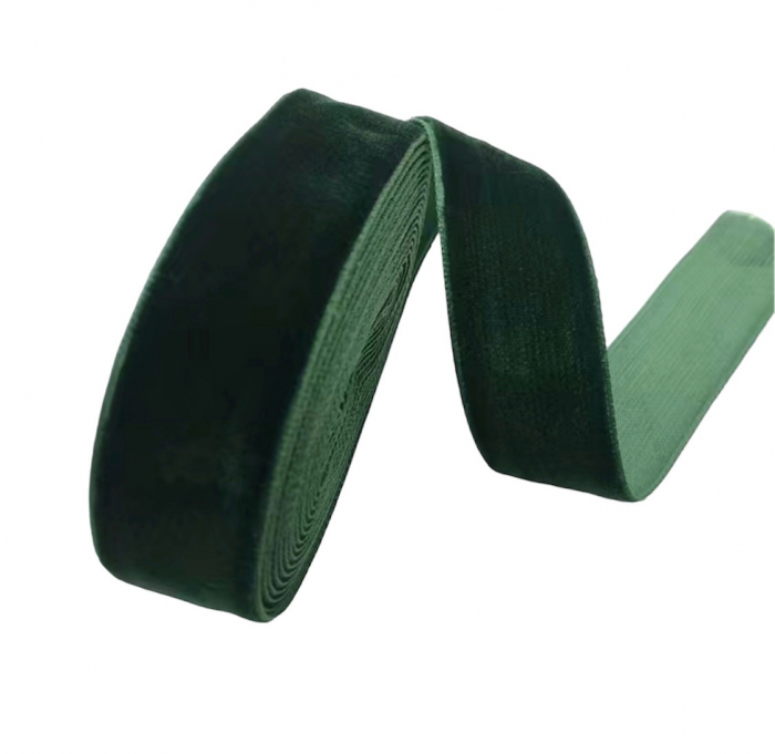 Panglica din catifea 40mm - verde smarald [1]