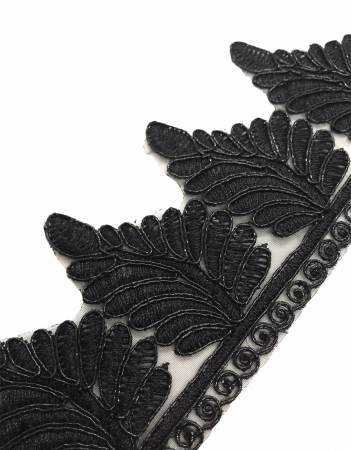 Dantelă cu lurex - Dantelă cu fir metalic