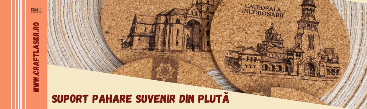 Suport pahare suvenir din pluta