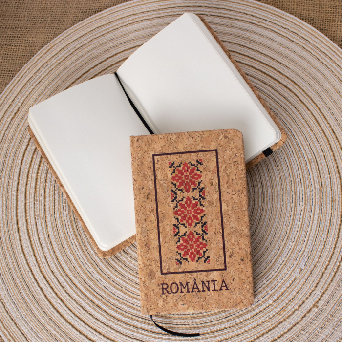 Agenda/carnetel de calatorii suvenir, coperta din material de pluta, Romania [2]