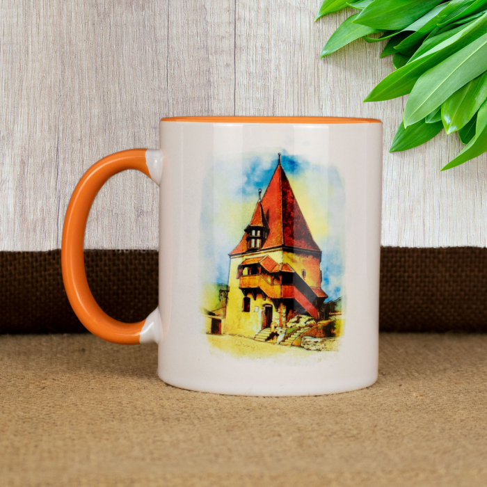 Cana suvenir, cu mesaj,  Turnul Cizmarilor, Sighisoara Medievala [2]