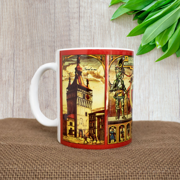 Cana suvenir, Turnul cu ceas, Sighisoara Medievala [3]