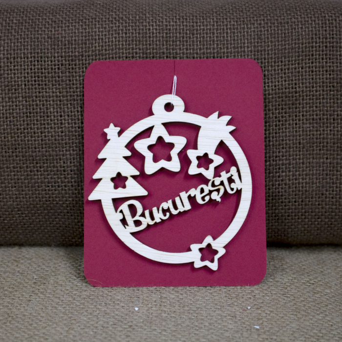 Glob de Craciun, din lemn personalizat, Brad, Bucuresti [2]