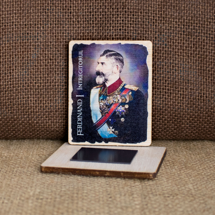 Magnet de frigider, din lemn, acuarela, Ferdinand I Intregitorul [2]
