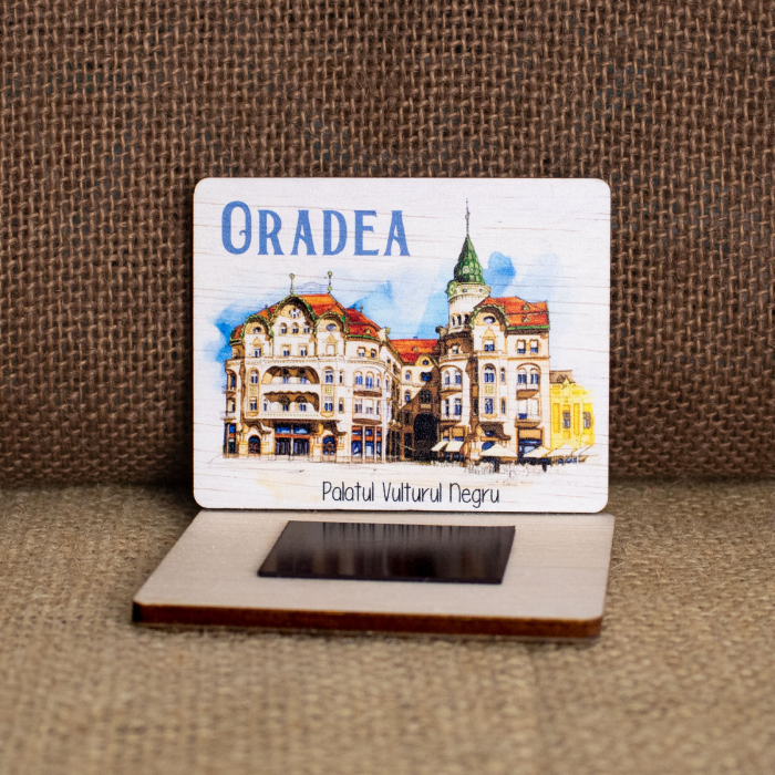 Magnet de frigider Palatul "Vulturul Negru" Oradea, acuarela [2]