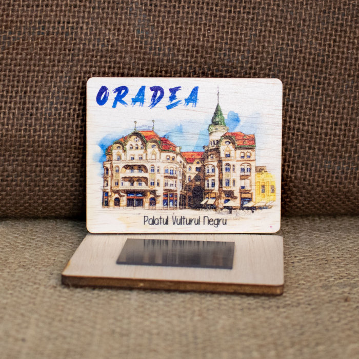 Magnet de frigider Palatul "Vulturul Negru" Oradea, acuarela [4]