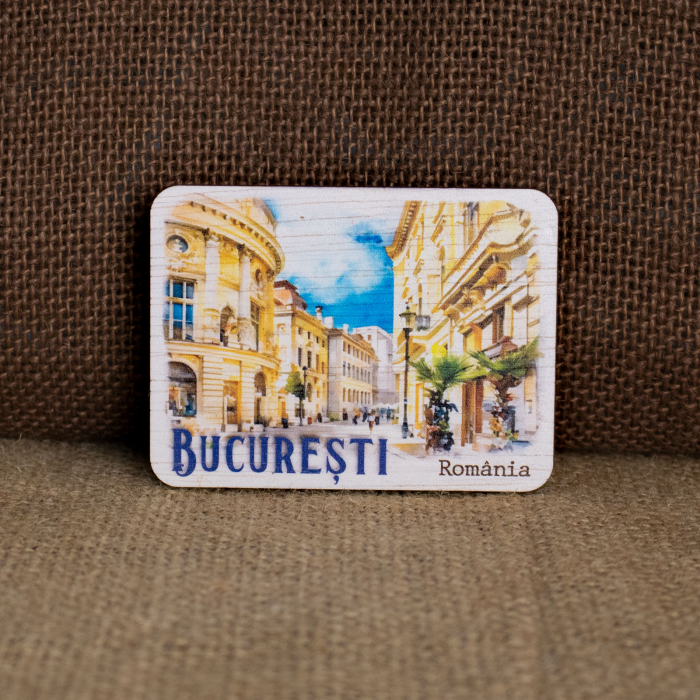 Magnet de frigider din lemn, Centrul Vechi, Bucuresti [1]