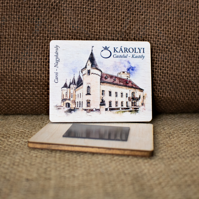 Magnet de frigider din lemn, color, Castelul Karolyi, Carei [2]