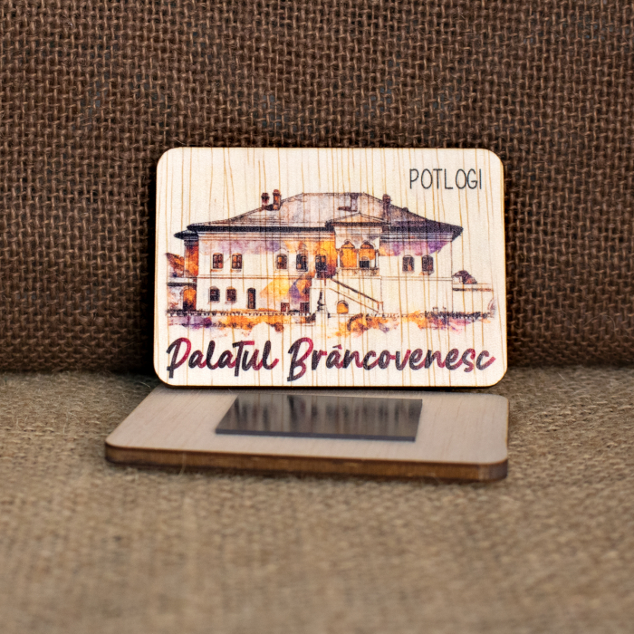 Magnet de frigider din lemn, color, Palatul Brancovenesc, Potlogi [2]